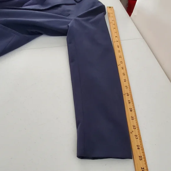 Banana Republic Long and Lean Blazer Size 14 Wool Blend Navy Blue Lined Jacket - Picture 8 of 12